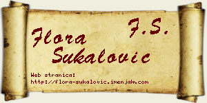 Flora Šukalović vizit kartica